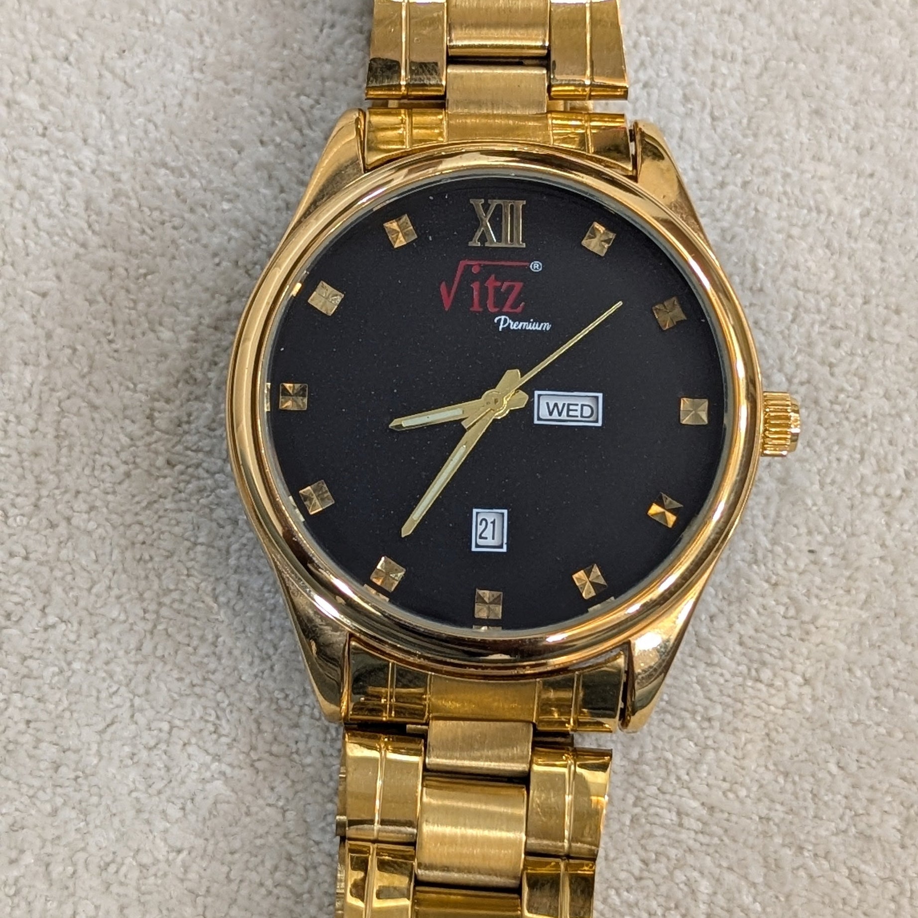 Vitz PrimeX Golden & Black Dial Men Watch