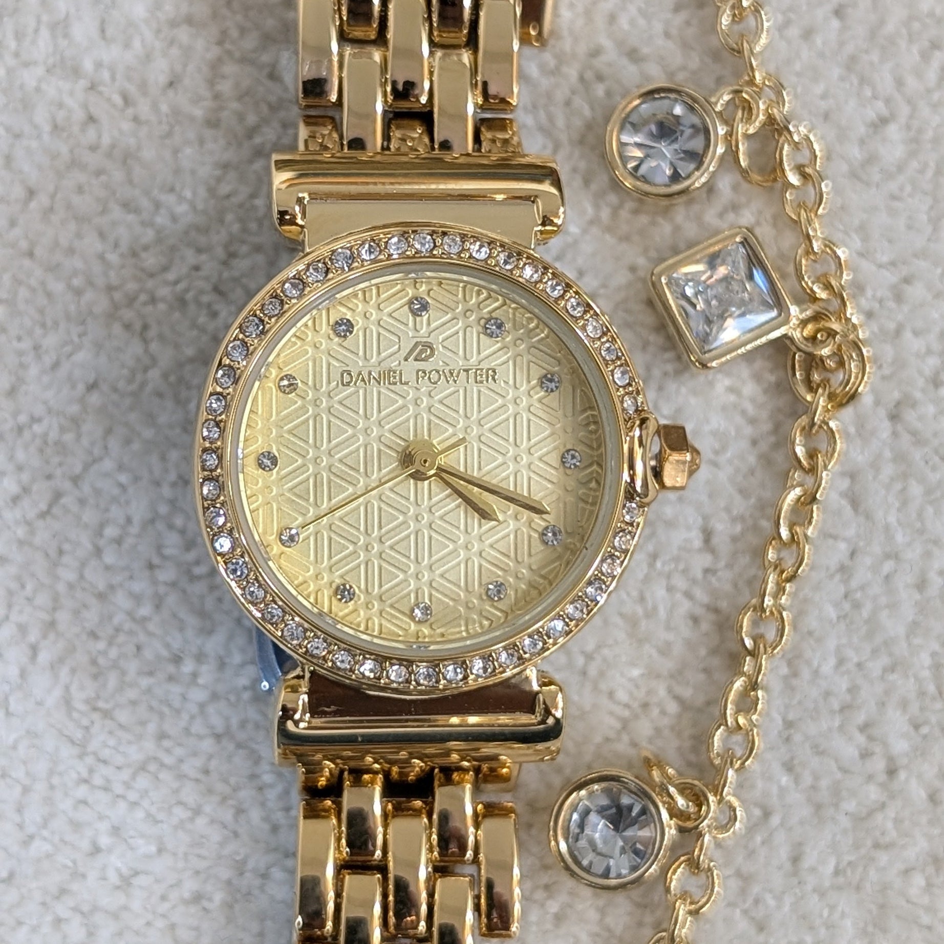 Danel Noble Golden with Diamond Chain Women Watch