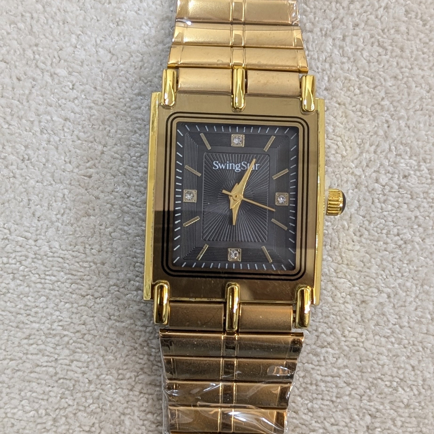 Swingstar Golden & Black Dial Man Watch