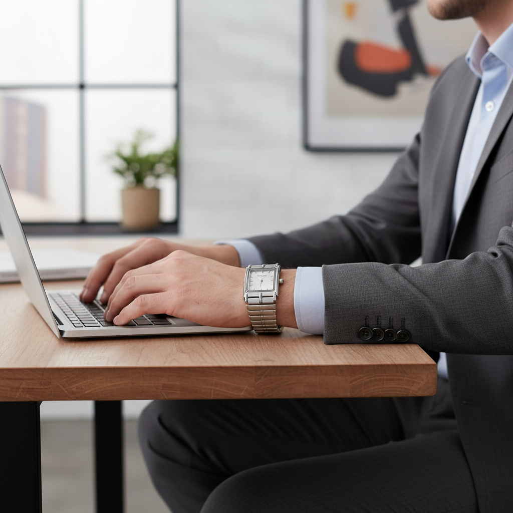 Swingstar Silver & White Dial Man Watch