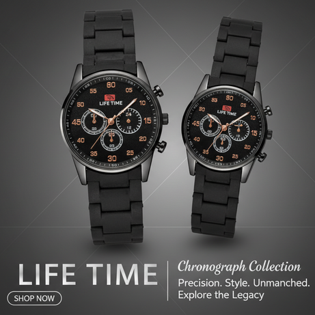LT Royal Classic Black Couple Watch Set