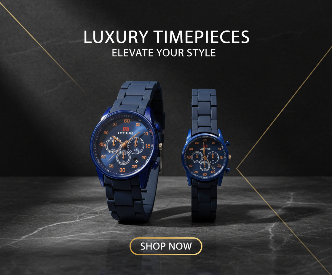 LT Royal Classic Navy Blue Couple Watch Set