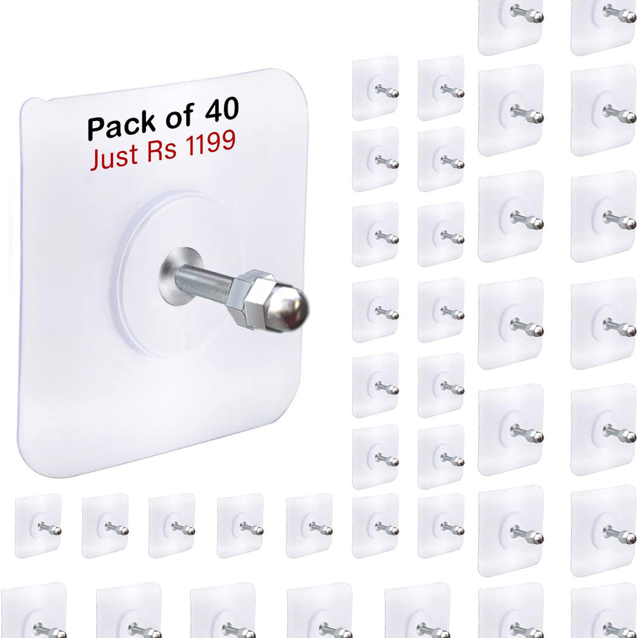 Punch Free Self Adhesive Screw Wall Hook For Home and Outdoor Use