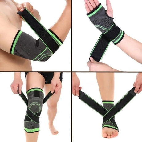 Professional Knee Support Breathable Bandage and Sports Cross Knee Pad with Belt Pressurization