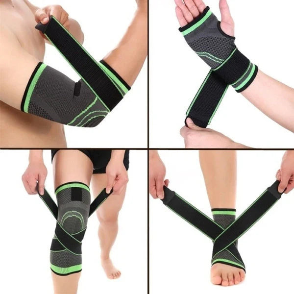 Professional Knee Support Breathable Bandage and Sports Cross Knee Pad with Belt Pressurization