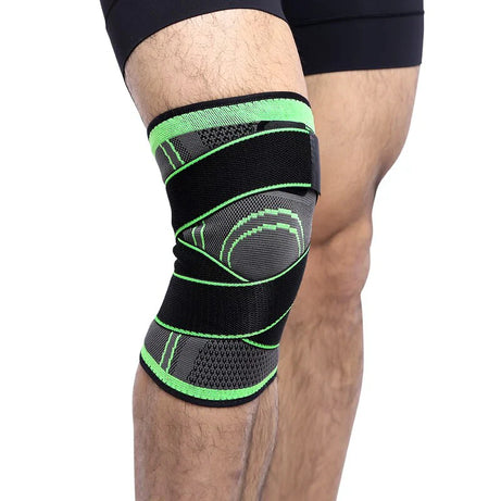 Professional Knee Support Breathable Bandage and Sports Cross Knee Pad with Belt Pressurization