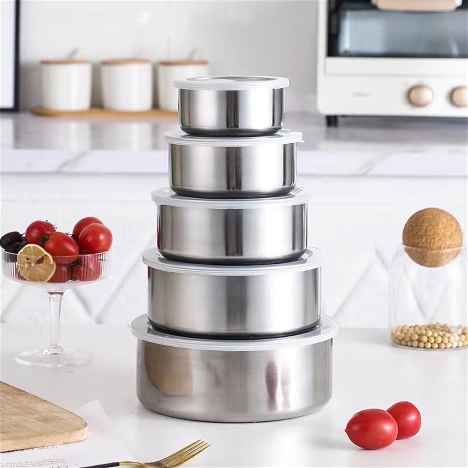 Stainless Steel 5pcs Bowl Set (Box Packing)