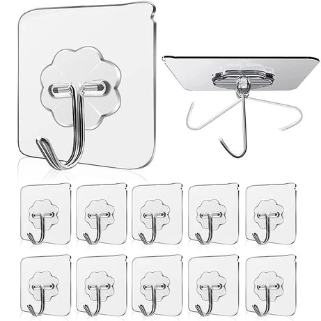 Wall Adhesive Hooks (10 Pcs)