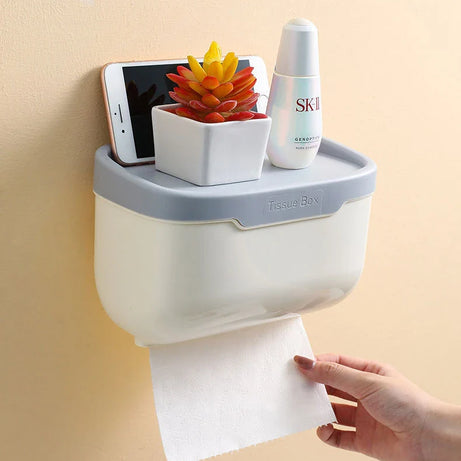 Waterproof Wall Mount Tissue Box Holder For Bathroom, Toilet and Kitchen