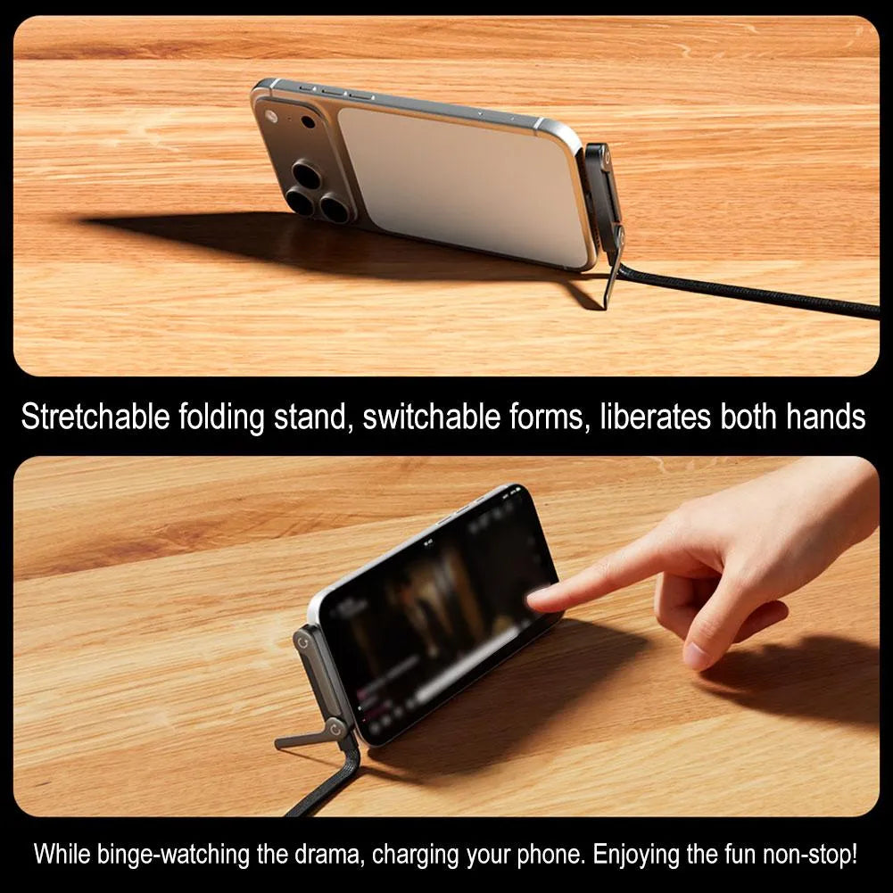 Fast Charging Cable With Foldable Mobile Phone Stand