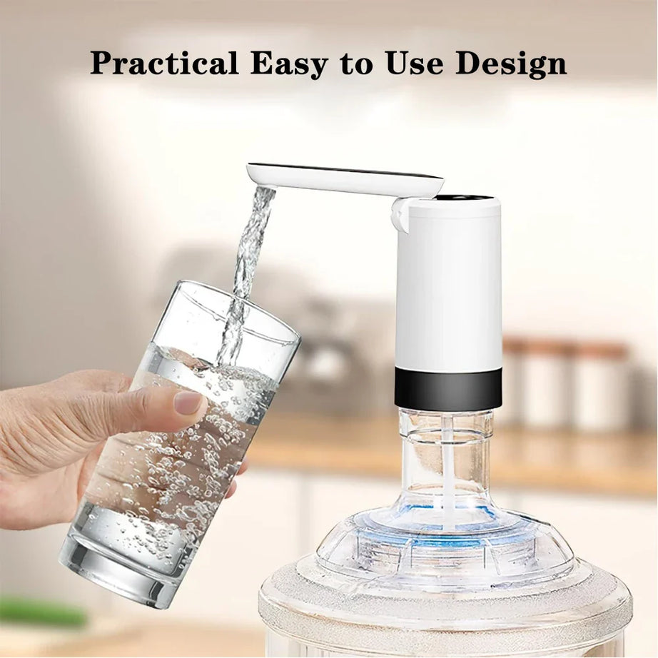 Rechargeable Water Dispenser Pump Foldable Desktop Automatic Drinking Water Machine with USB Charging for Home, Office, Travel, Camping