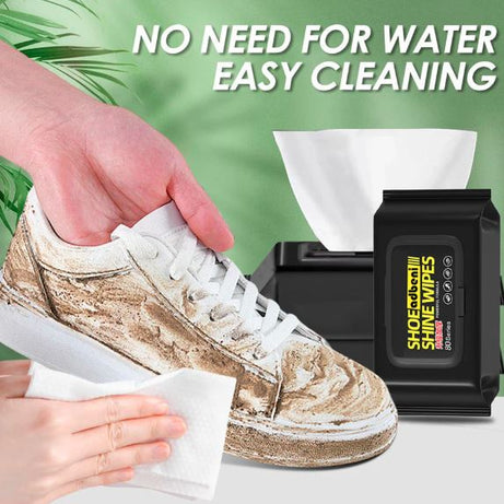 (Pack of 2) Disposable Shoe Cleaning Wet Wipes For Quick Shine