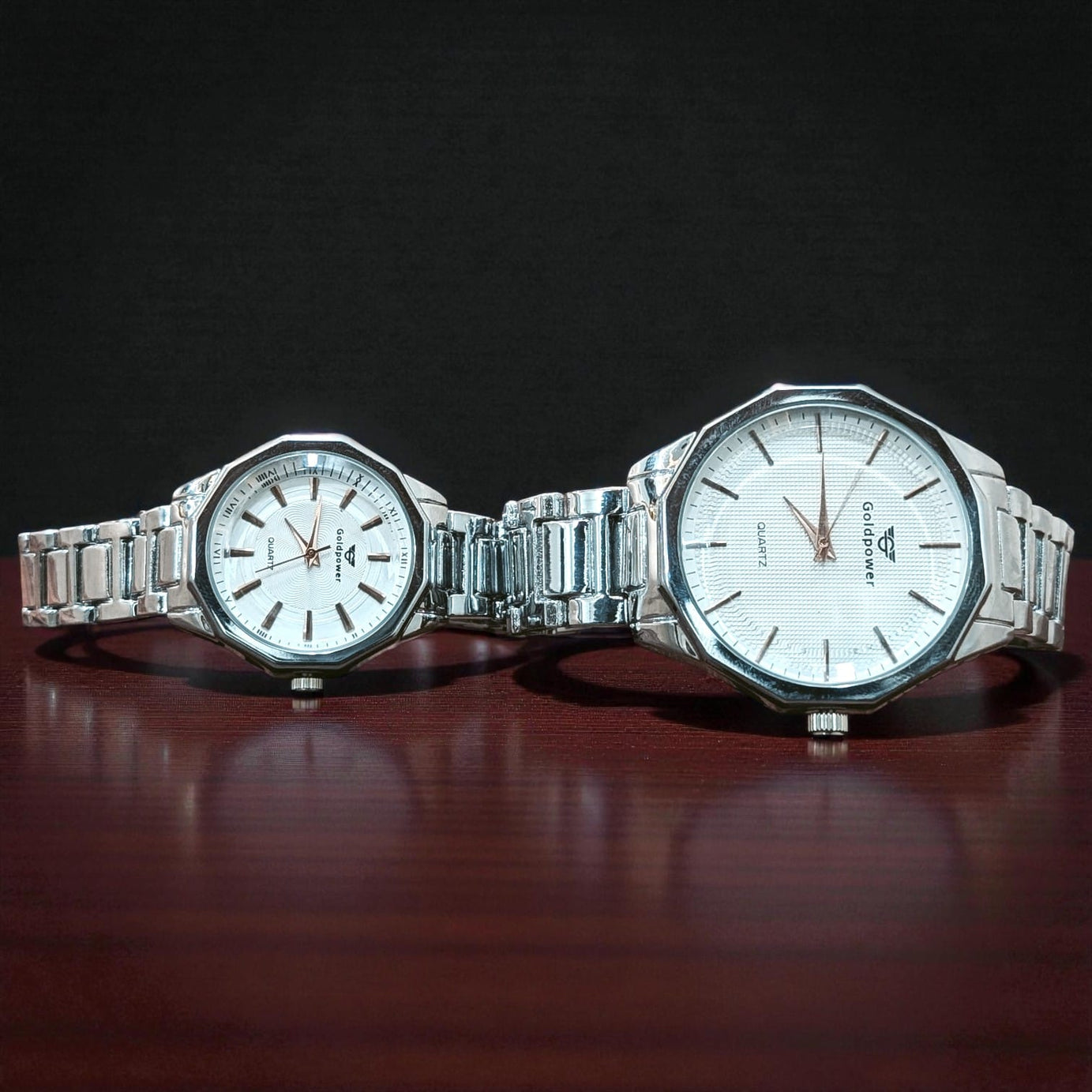 Silver DuoVerse Couple Watch Set