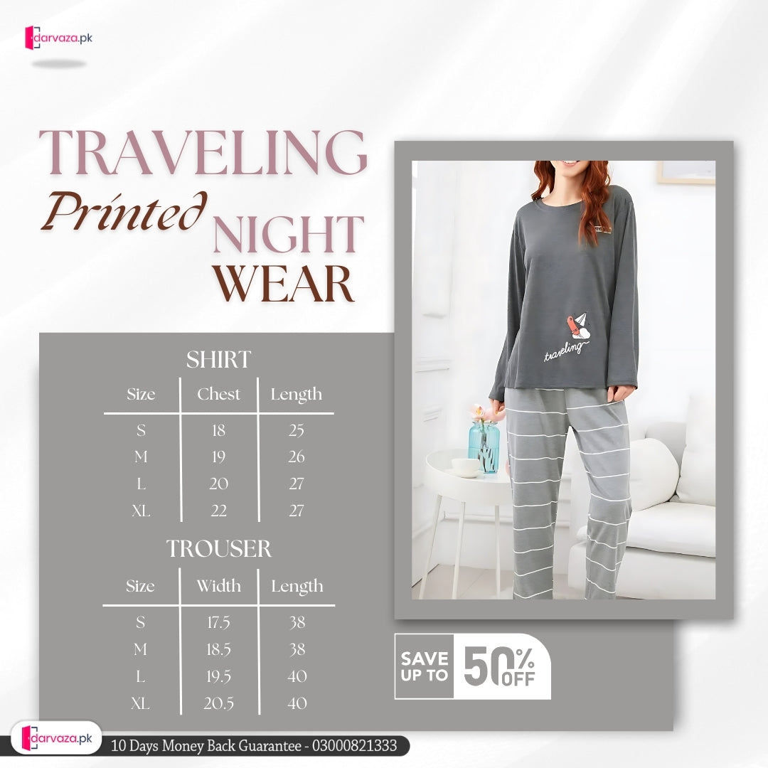 Traveling Printed Nightwear