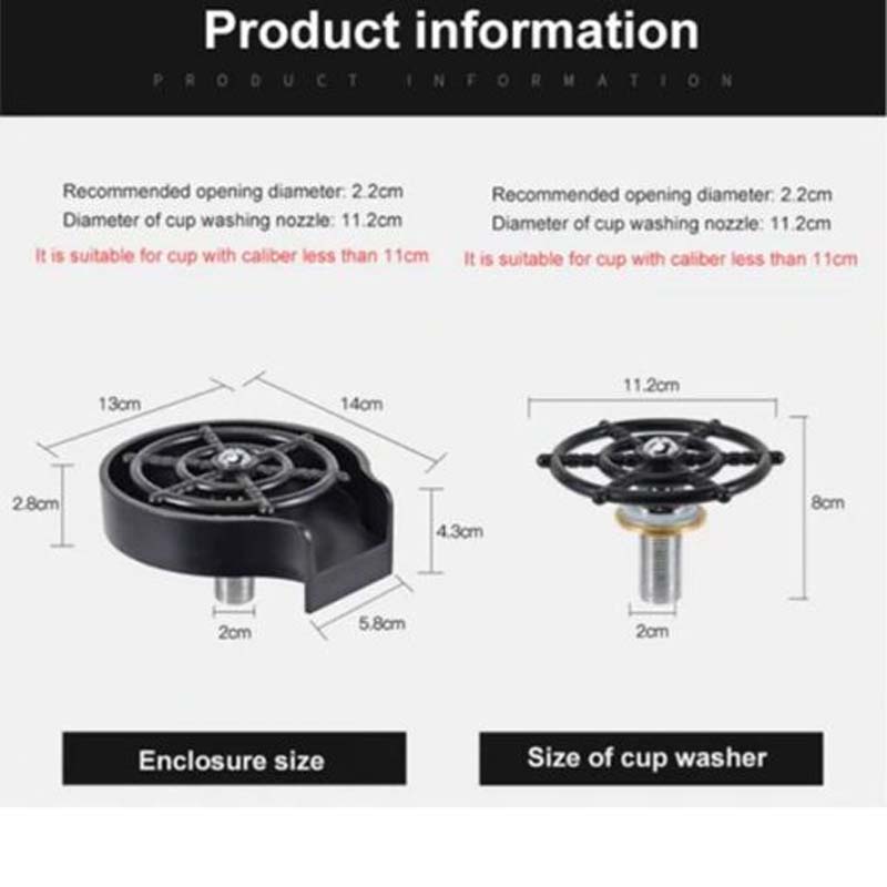 Automatic Cup Washer Kitchen Sink Glass Rinser Faucet Attachment Bottle Quick Flushing Device Water Saving Cleaner