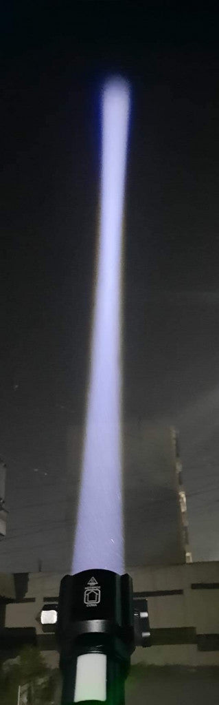 Super Bright Metal FlashLight Torch with adjustable focus Hammer and Mobile Power Bank