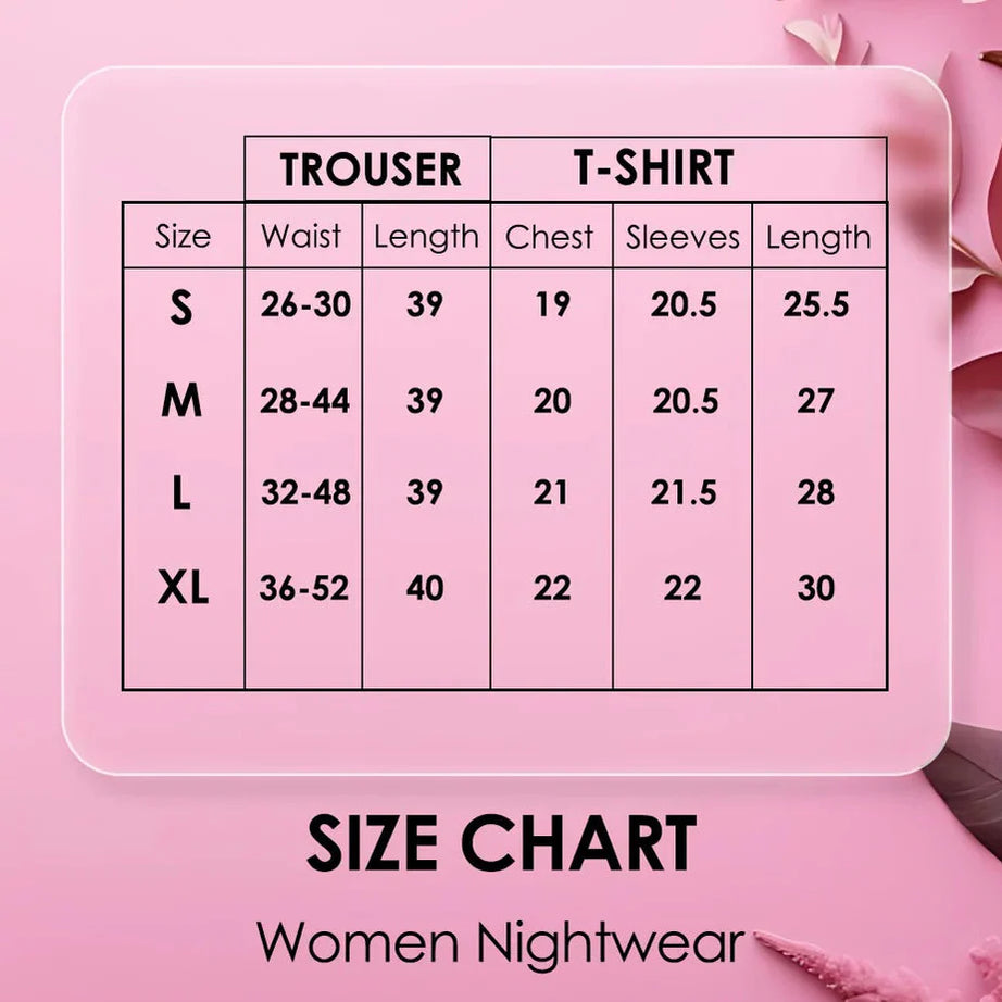 Blue Pink Check Style Nightwear Set