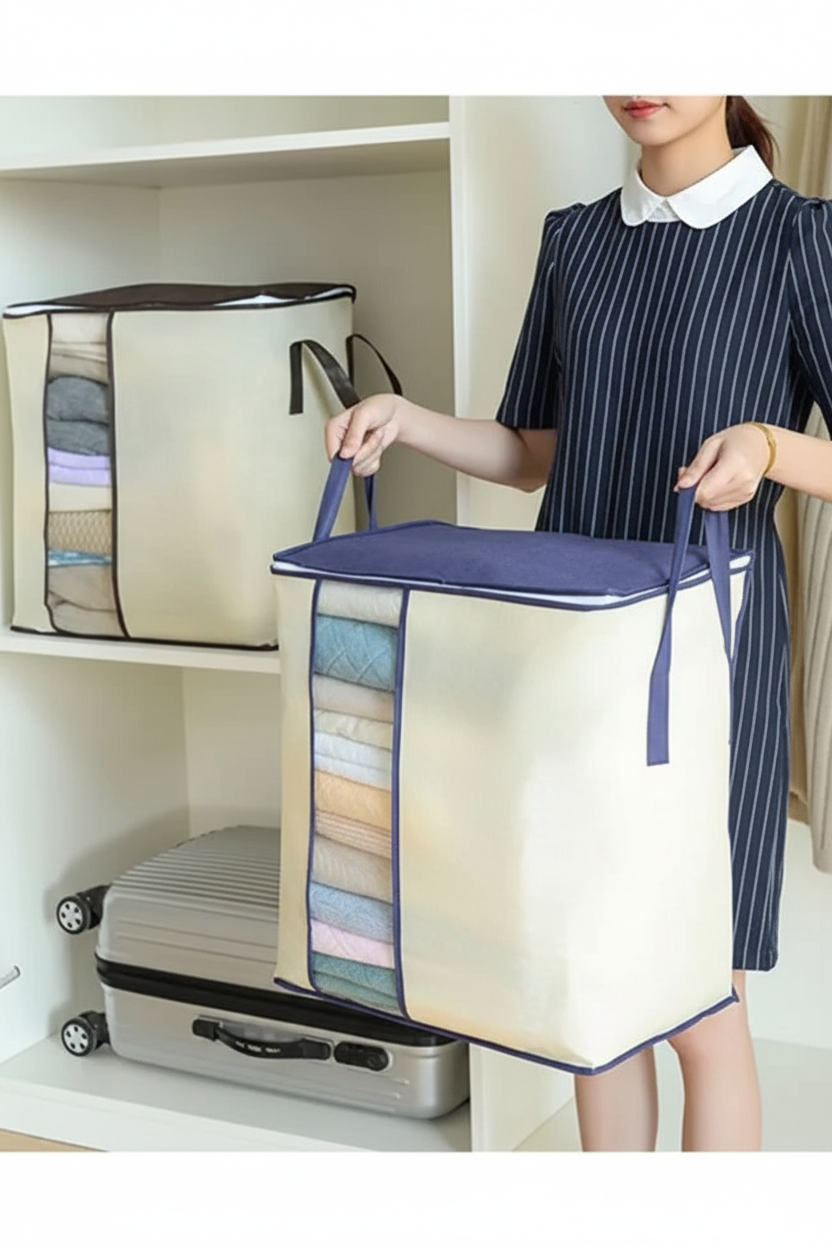 Jumbo Size Multipurpose Storage Bag & Organizer for Clothes & Blanket