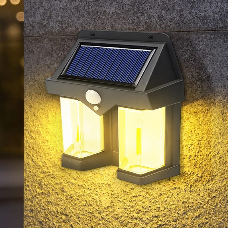 Dual Solar Motion Sensor Light Waterproof IP65 with Remote for Outdoor Home Garden Wall Compound Entrance Automatic Lamp