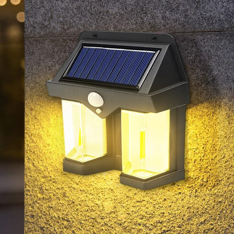 Dual Solar Motion Sensor Light Waterproof IP65 with Remote for Outdoor Home Garden Wall Compound Entrance Automatic Lamp