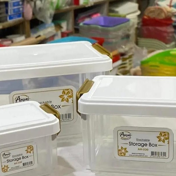 3pcs Stackable Aroni Storage box For Jewellery, Makeup, Tools, Food, Office Use