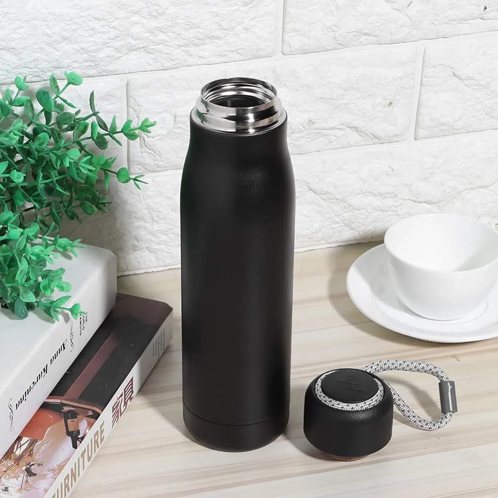Stainless Steel Vacuum Insulated Double Walled Metal Water Bottle Keeps Cold And Hot, Leak-proof Lid with Carrying Loop