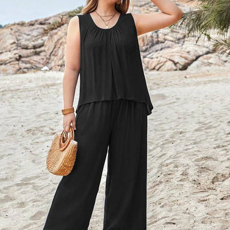 Black Sando T-Shirt with Plazo Pajama