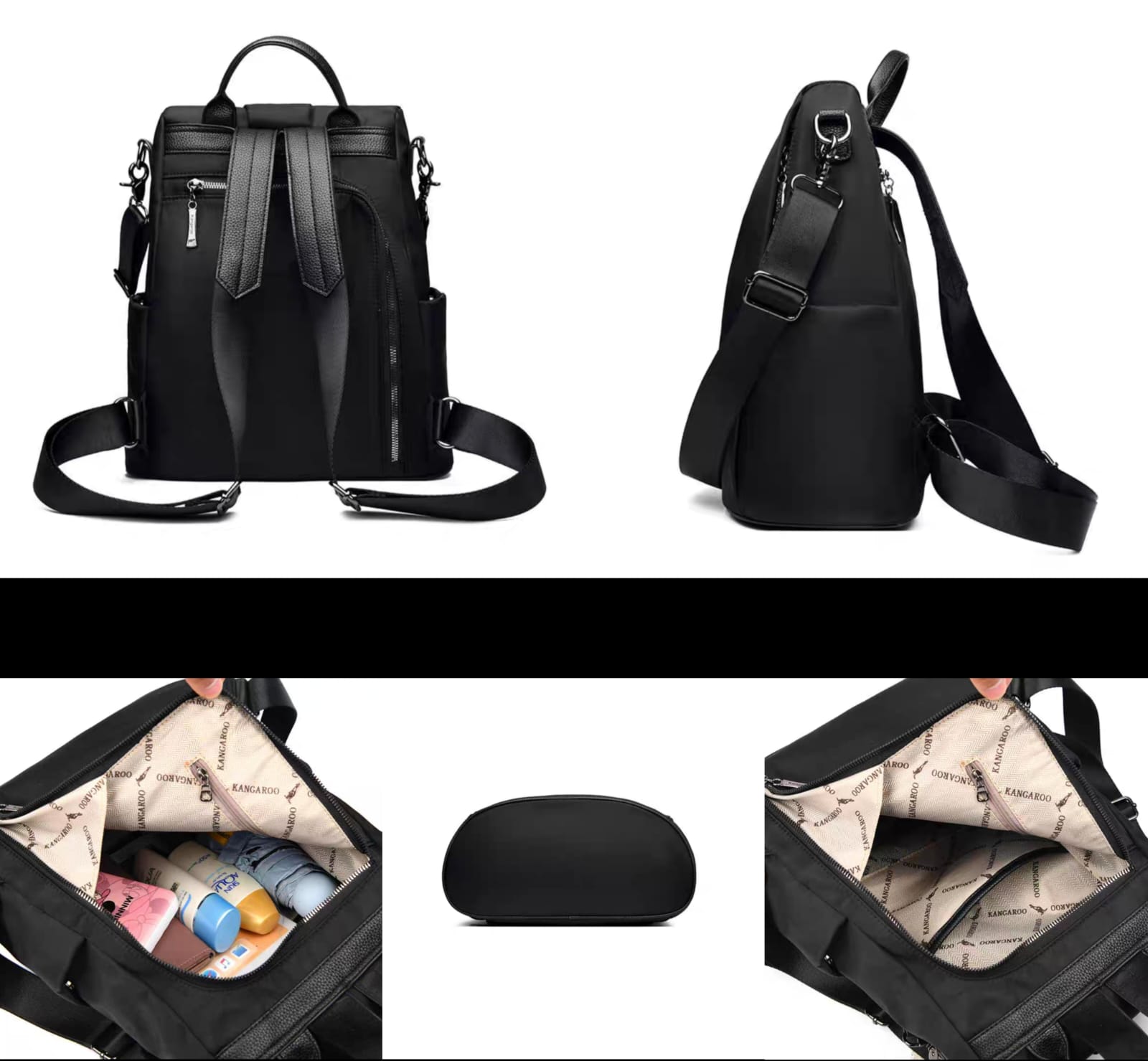 New Branded Stylish KANGROO Twin One Backpack and Crossbody Bag For Women