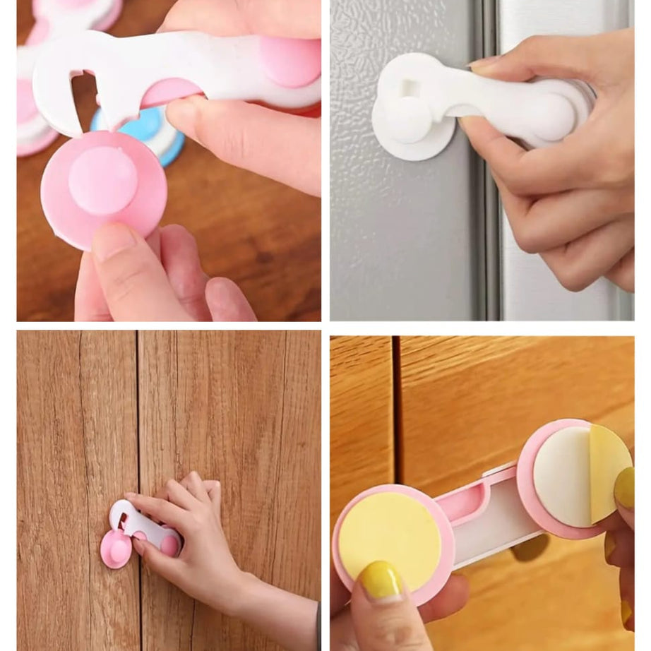 (Pack of 8) Children Plastic Safety Drawer Cabinets Fridge Furniture Blockers Doors Security Lock for Toddler Baby Protection