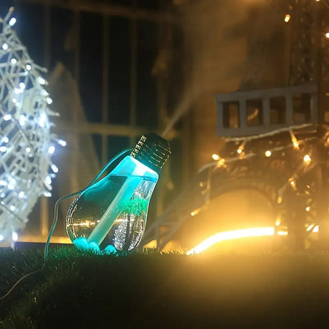 USB Powered Easy to Refill Water Push Button Nightlight Feature Control Creative Ocean Bulb Mist Spray Humidifier with Lid Opening with Box