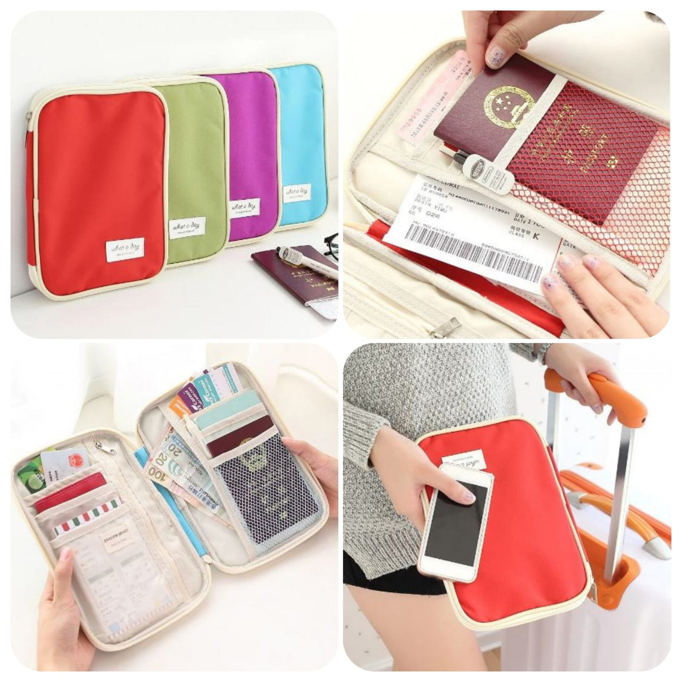 Multi Purpose Travel Passport Wallet Family Passport Pouch