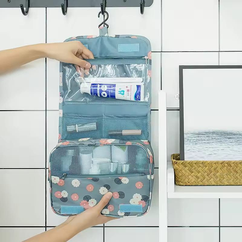 High Capacity Makeup Travel Bathroom Toiletries Wash Classification Hook Cosmetic Organizer Storage Bag for Women