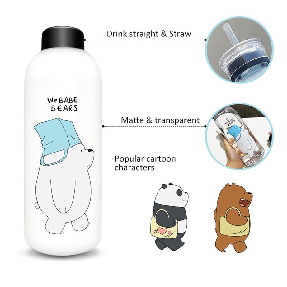 We Babe Bears Water Bottle – Cute Cartoon Bottle | BPA-Free, Leakproof & Durable
