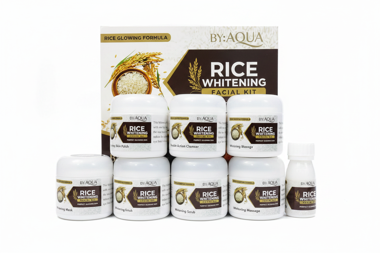 Rice Whitening Facial Kit – 6 Step Glowing Skin Treatment