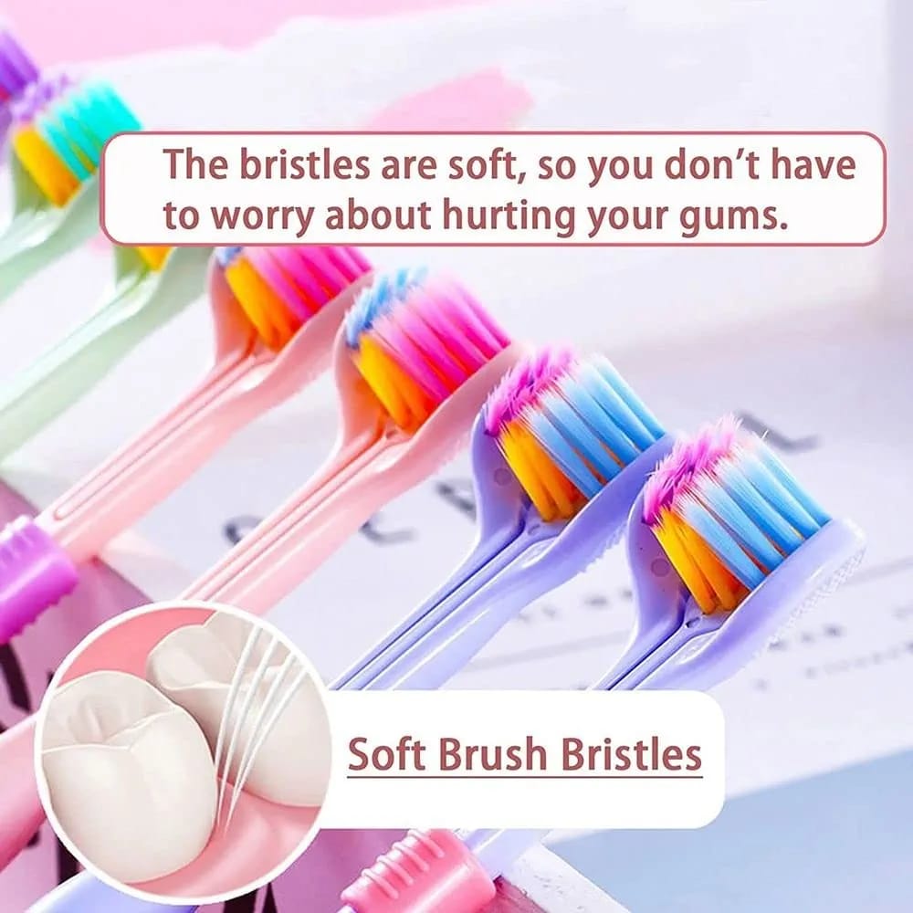 Buy 1 get 1 Free 3-Sided Toothbrush – Soft, Smart & Super Efficient