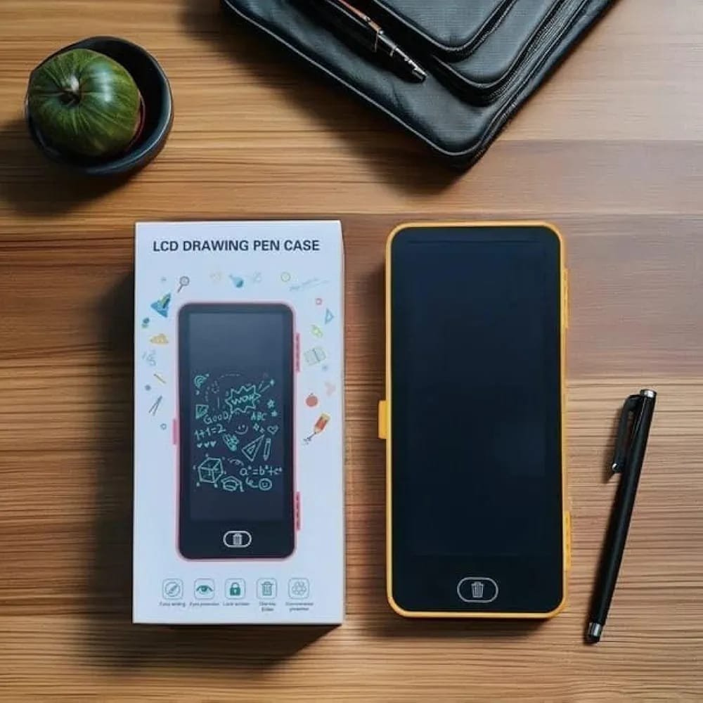 LED Drawing Pen Case Kids Pencil Box with LCD Screen