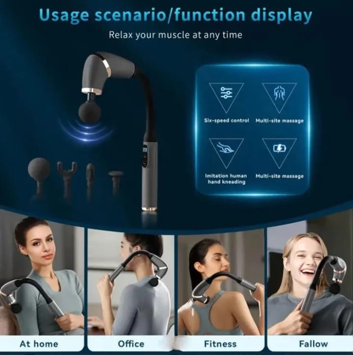 Upgrade Extension Handle Back Massage Percussion Hammer for Athletes for Muscle Pain Relief Gun