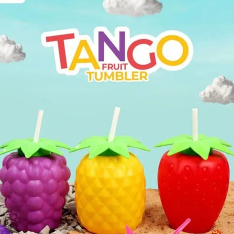 Buy 1 get 2 Free Offer Colourful Fruit Shape Juice Glass with White Straw