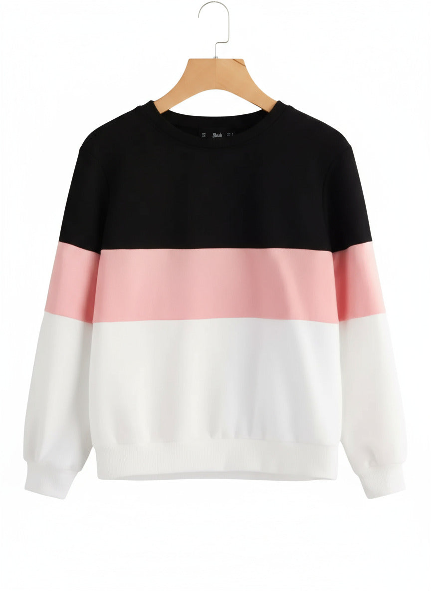 Black Pink and White Block Unisex Sweatshirt