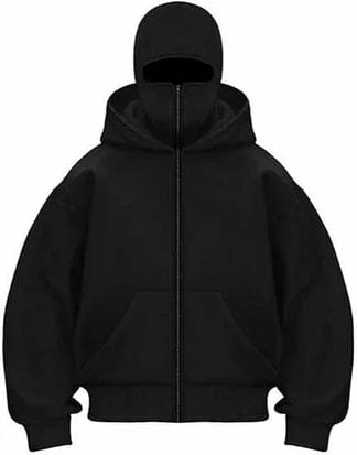 Balaclava Ninja Hoodie in Black
