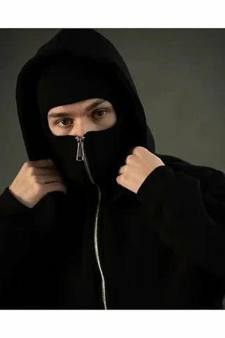 Balaclava Ninja Hoodie in Black