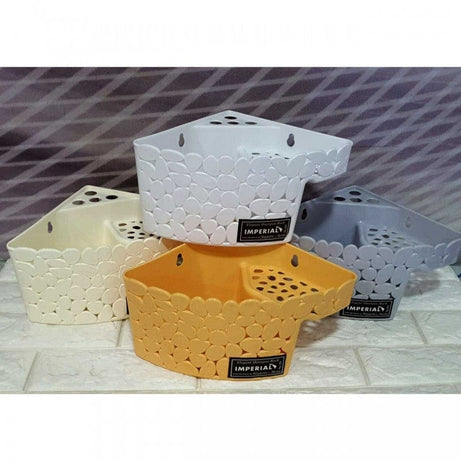 Wall Mounted Bathroom Storage Triangle Corner Shelf Organizer With Drainage Hole