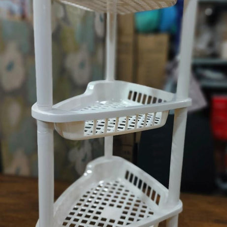 Corner Shape 3-Layer Multipurpose Storage Trolley & Rack