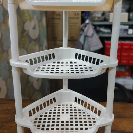 Corner Shape 3-Layer Multipurpose Storage Trolley & Rack