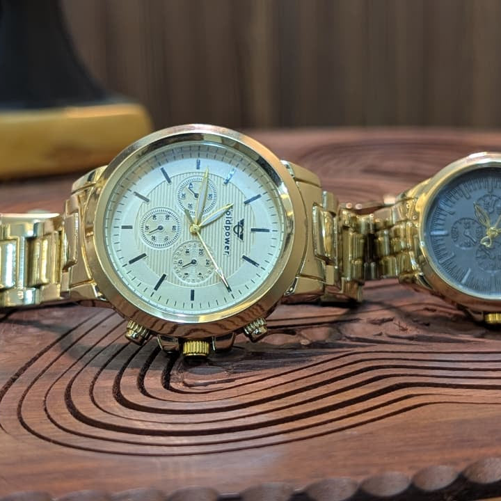 Gold TimeBond Couple Watches