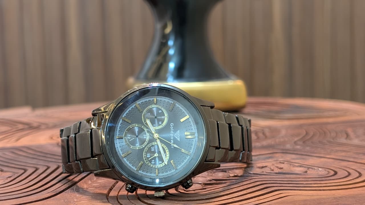 Black Titanan Chrono Watch Power