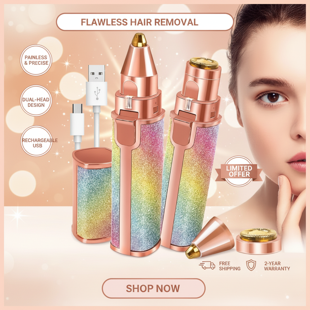 2-in-1 Facial Hair Remover & Eyebrow Trimmer