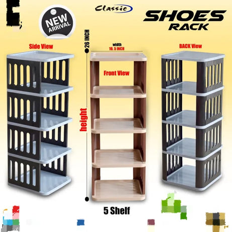 5 & 10 Layer Classic Shoe Rack