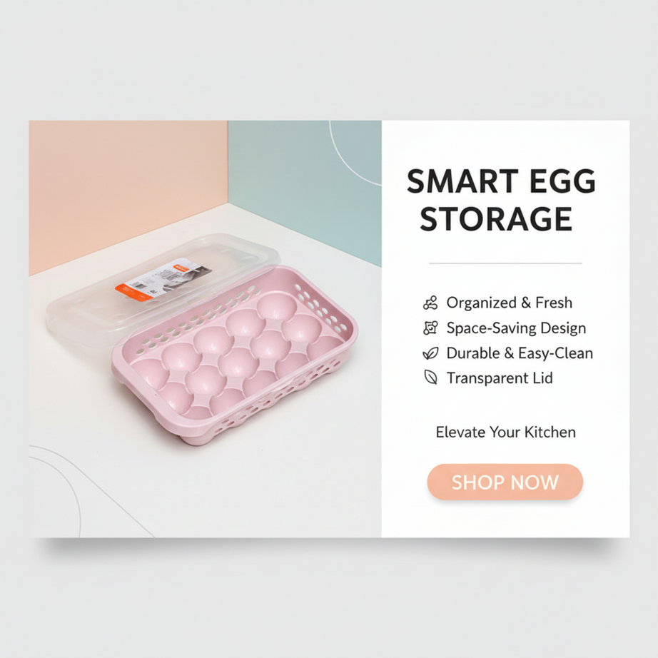 Egg Storage Box (15 Grids)
