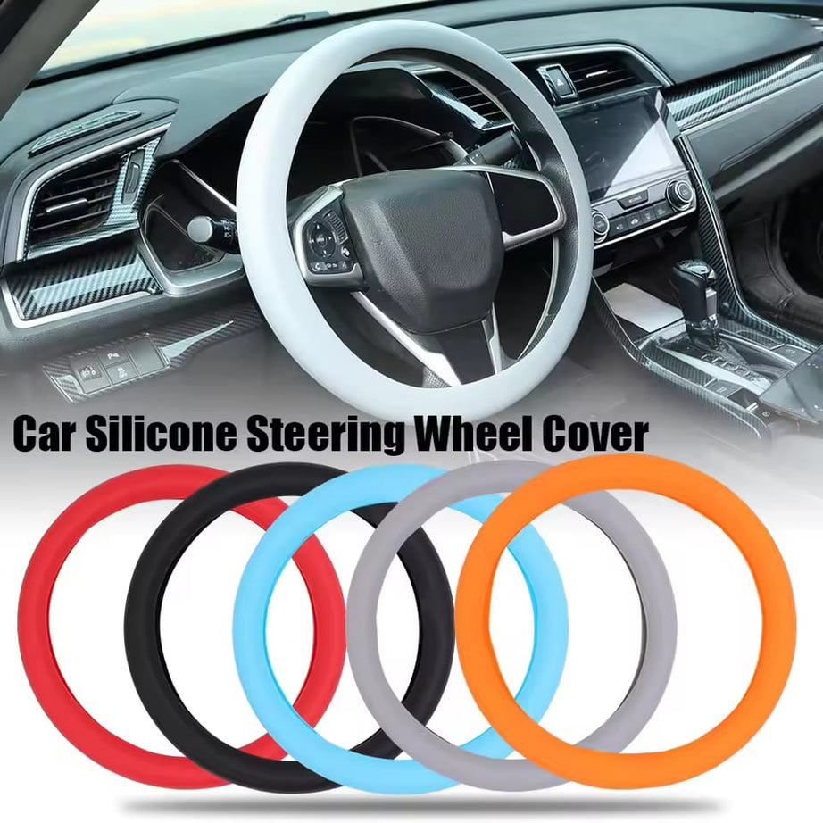 Premium Silicone Steering Wheel Cover – Anti-Slip, Heat Resistant & Comfortable Grip